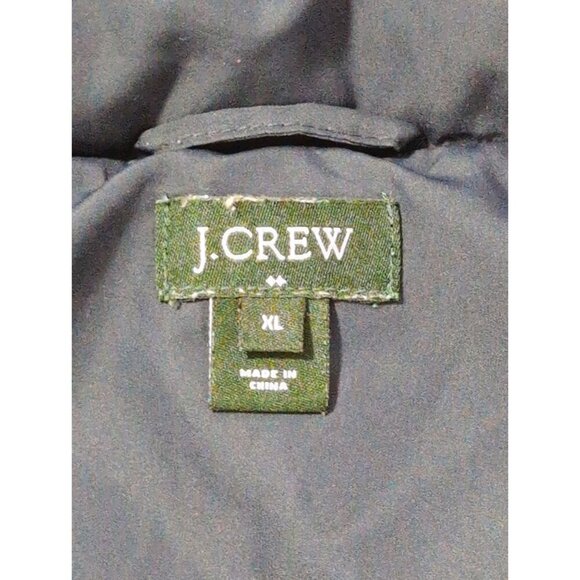 J Crew Quilted Puffer Down Vest Womens XL Blue Full Zip Pockets Outdoor Warm - Picture 5 of 10